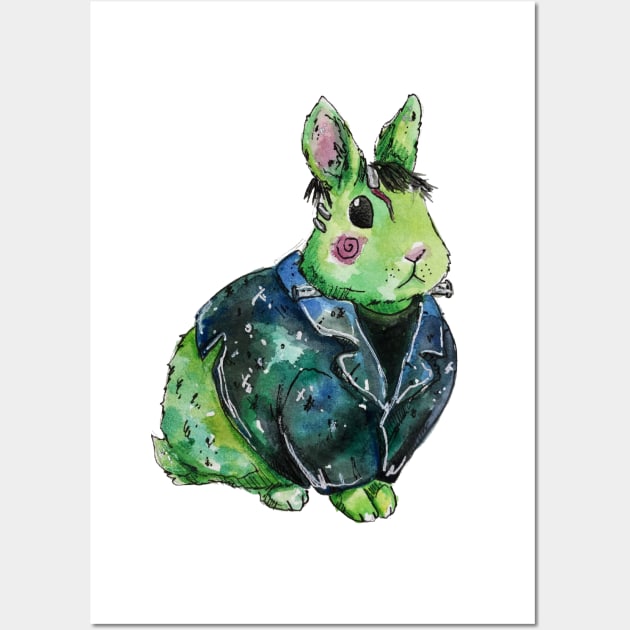 Frankenstein Bunny Wall Art by aquabun